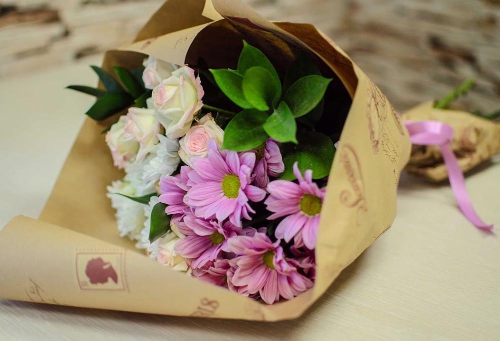 Букет цветов из: Розы и Хризантемы в Мишеронский