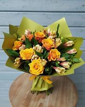 Букет цветов из:  Альстромерии и Розы #REPLACE_PRED# Мишеронский