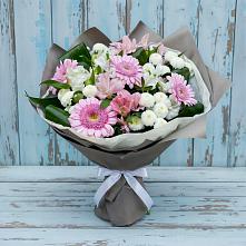 Букет цветов из:  Герберы, Альстромерии и Хризантемы #REPLACE_PRED# Мишеронский