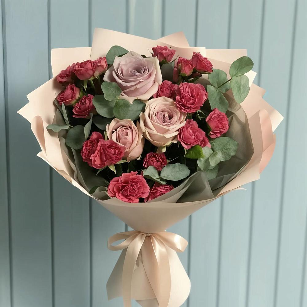 Букет цветов из: Гвоздики и Розы в Мишеронский