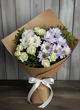 Букет цветов из:  Хризантемы и Розы в Мишеронский