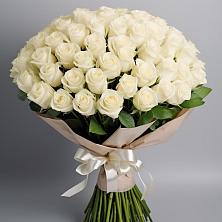 Букет 101 беля роза Белоснежка в Мишеронский