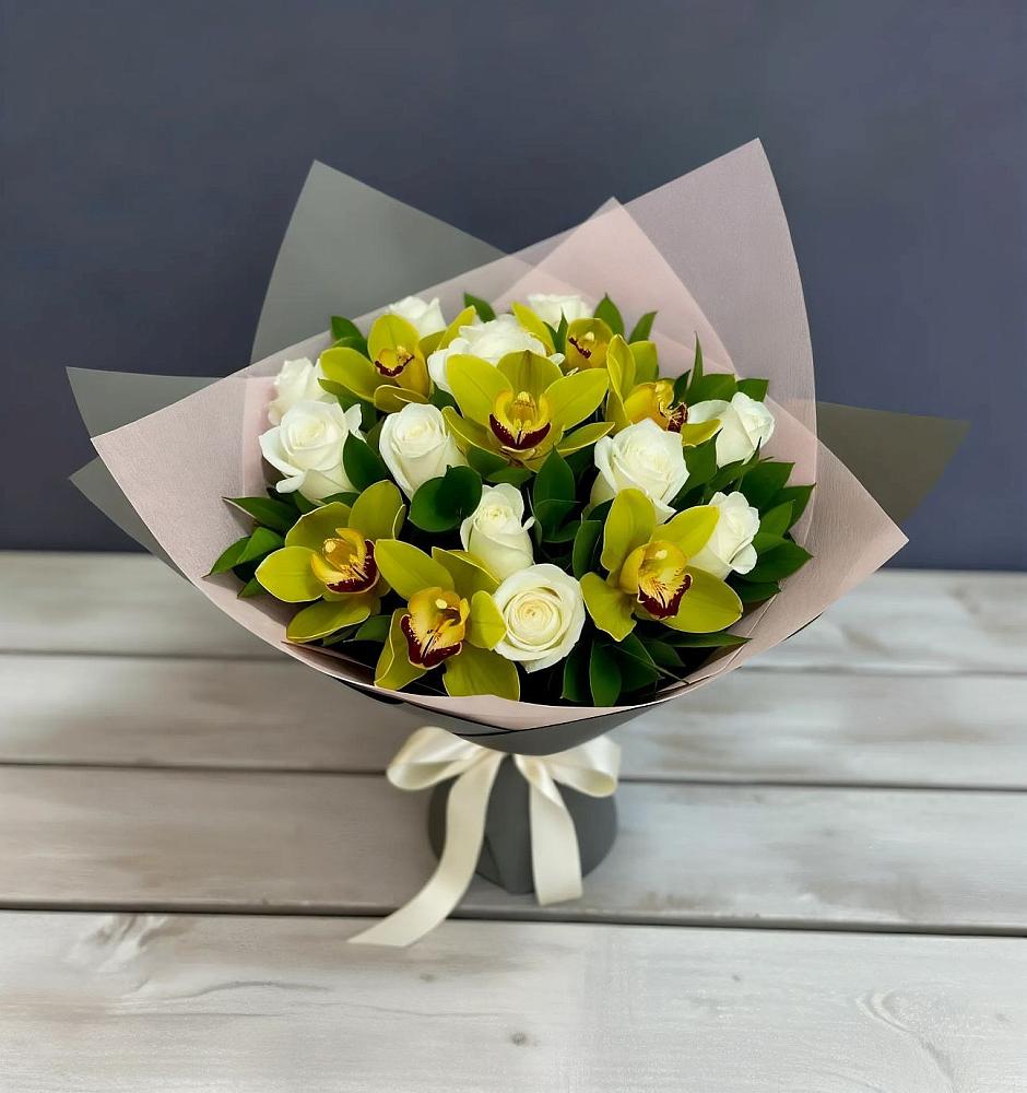 Букет цветов из: Орхидеи и Розы в Мишеронский