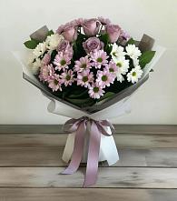 Букет цветов из:  Хризантемы и Розы в Мишеронский